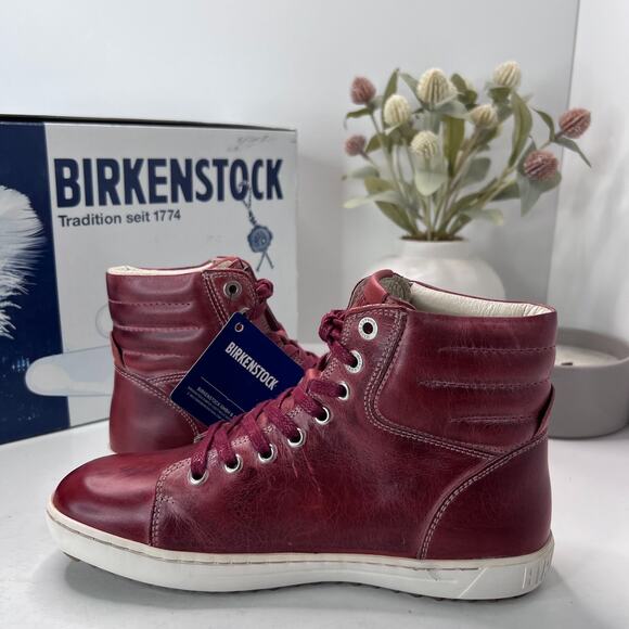 Birkenstock Bartlett Leather High Top Lace Up Sneaker Women’s 5/EU 36 NWB - Picture 6 of 10